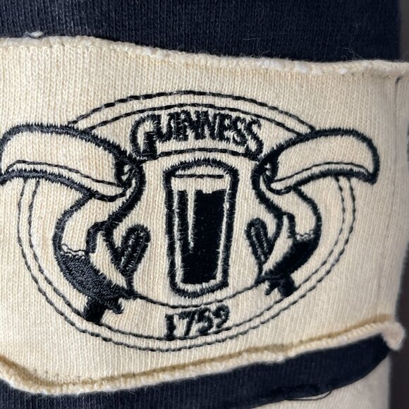 Guinness Rugby Shirt Mens XL (Fits L to XL) Long Sleeve 100% Cotton - Picture 7 of 8